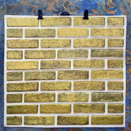 دیوار پوش فومی پشت چسبدار اجر طلایی