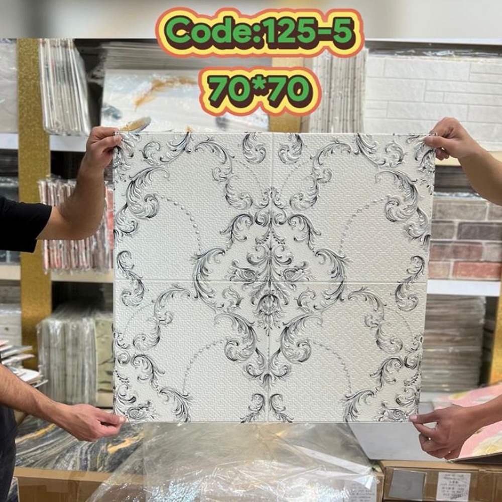 دیوارپوش فومی پشت چسبدار طرح داماس